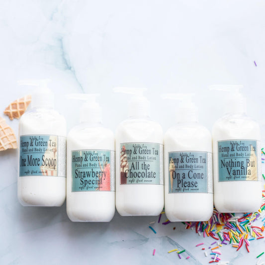 Ice Cream Shop Collection Hemp and Green Tea Lotion