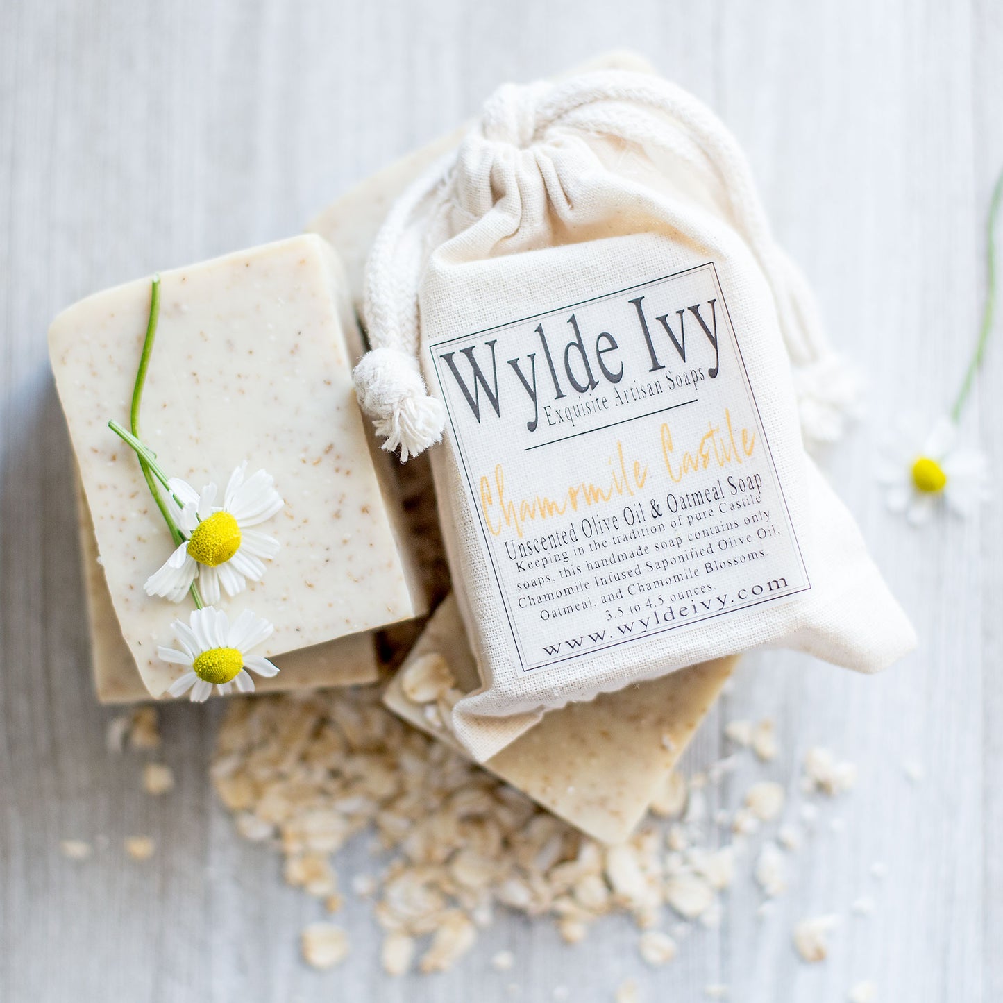 Unscented Chamomile Oatmeal Castile Soap