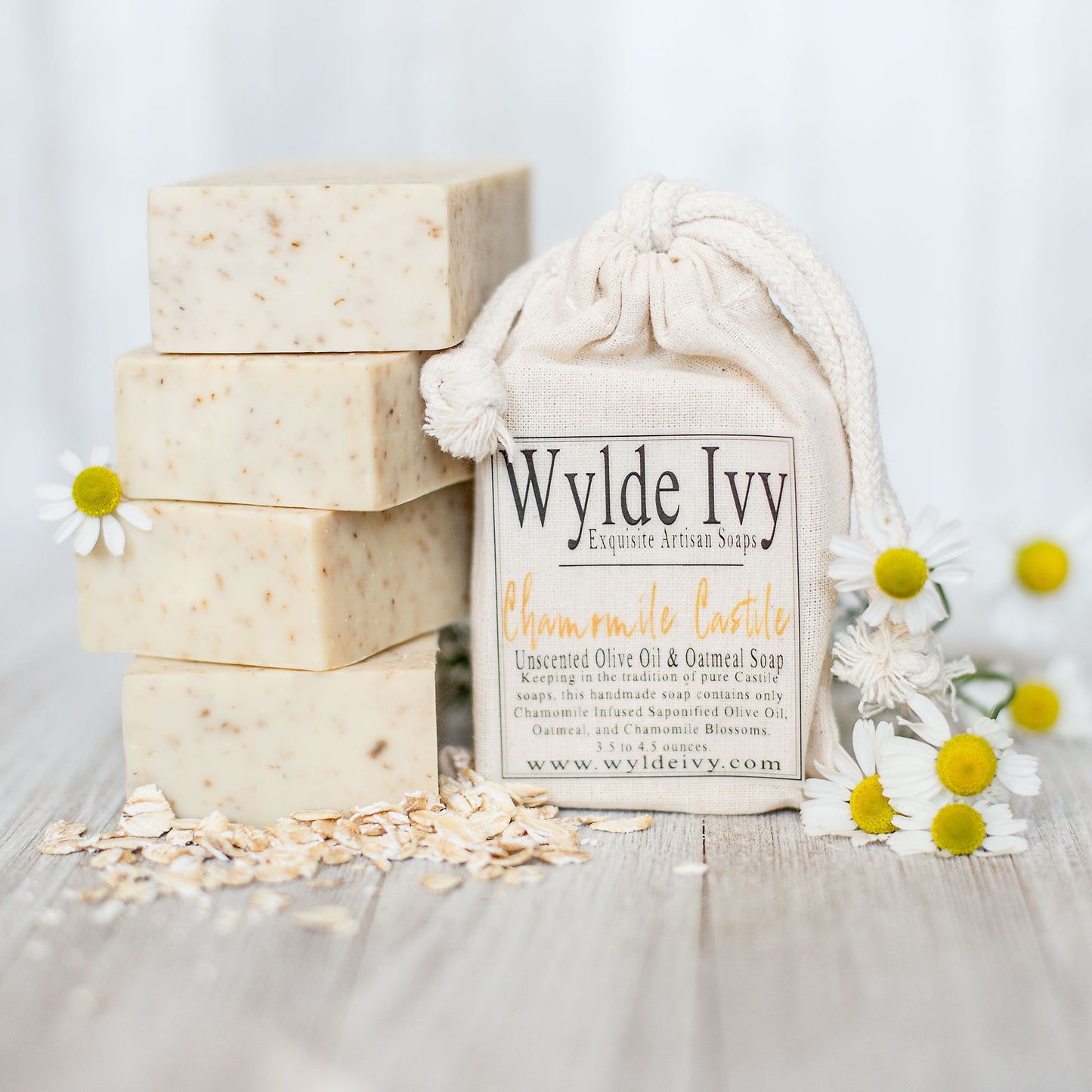 Unscented Chamomile Oatmeal Castile Soap