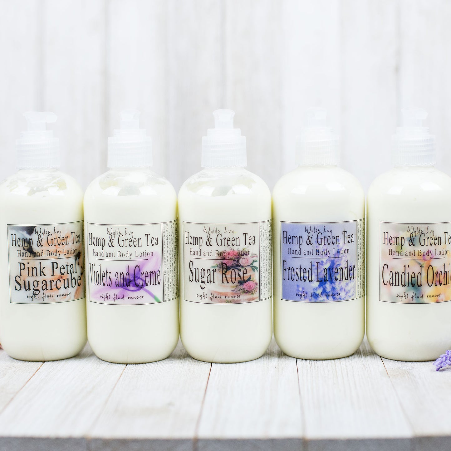 Sugared Flowers Collection Hemp and Green Tea Lotion