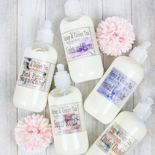 Sugared Flowers Collection Hemp and Green Tea Lotion